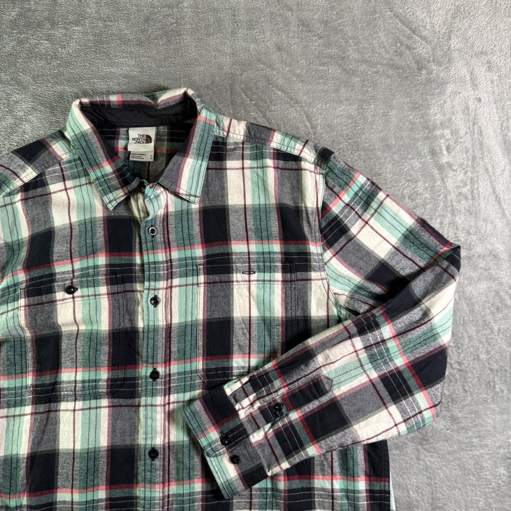 The North Face Mens Plaid Arroyo Flannel Shirt Long Sleeve Button Up Size XL